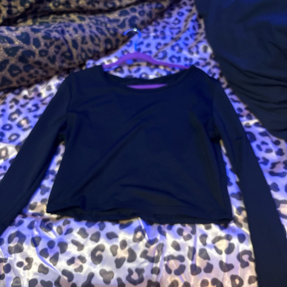 Kids Long Sleeve Black Top
